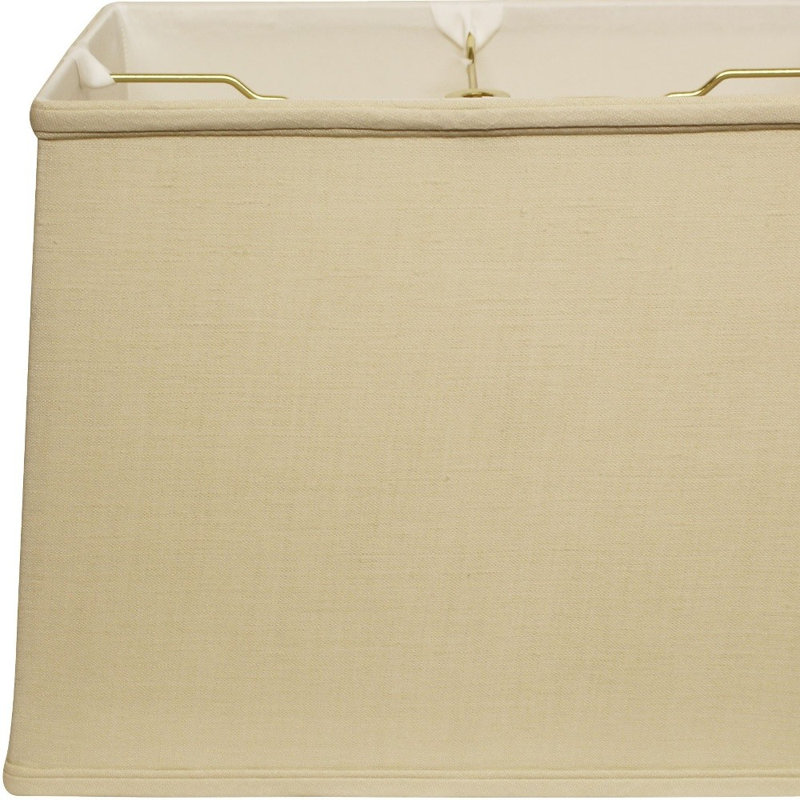 Abat-jour rectangulaire en lin Spider, H 11 po x l 16 po x P 10 po, Brun clair