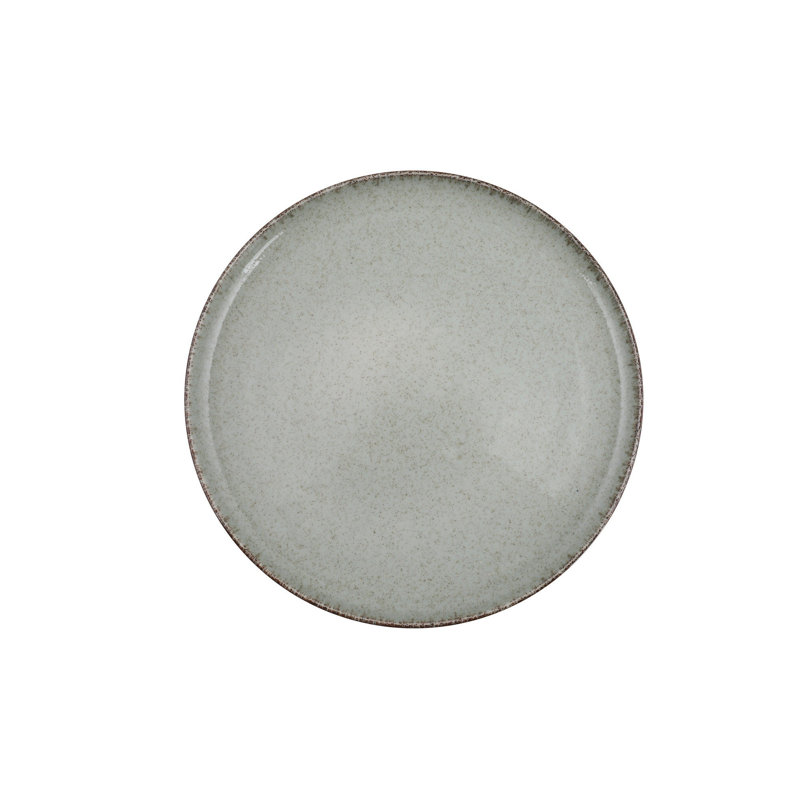Ensemble de 6 assiettes élégantes, porcelaine verte, 10,6 x 10,6 x 1,0 pouces | 100% lavable au lave-vaisselle et au micro-ondes | Parfait pour les réceptions et l'utilisation quotidienne, expérience culinaire durable et élégante
