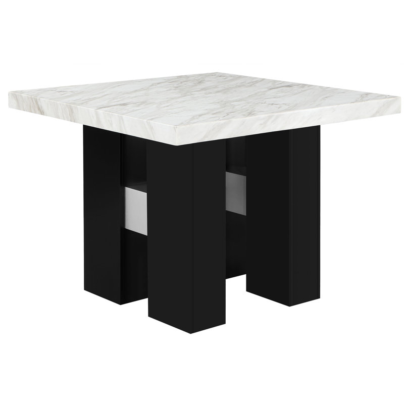 BAR TABLE AND BAR STOOL, White/Black