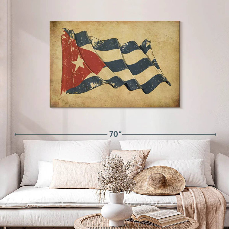 Drapeau cubain Borges, H 30 po x l 45 po