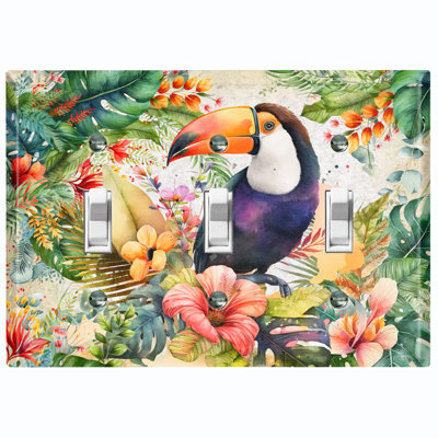 Plaque murale d'interrupteur à bascule Toucan