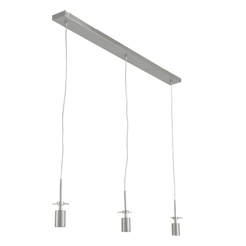 Safiyah 3 - Light Steel Kitchen Island Pendant