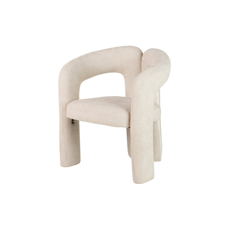 101.6cm H Polyester Blend Upholstered Accent in Beige