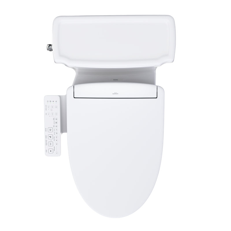 TOTO® WASHLET®+ Eco Guinevere® Elongated 1.28 GPF Universal Height Toilet with S2 Bidet Seat, Cotton White - MW9743346CEFG#01