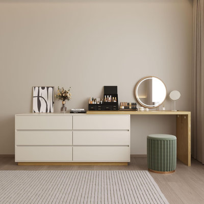 L-Shaped Solid Wood Solid Wood Credenza Desk