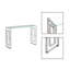 Console en acier inoxydable et verre-2037605587