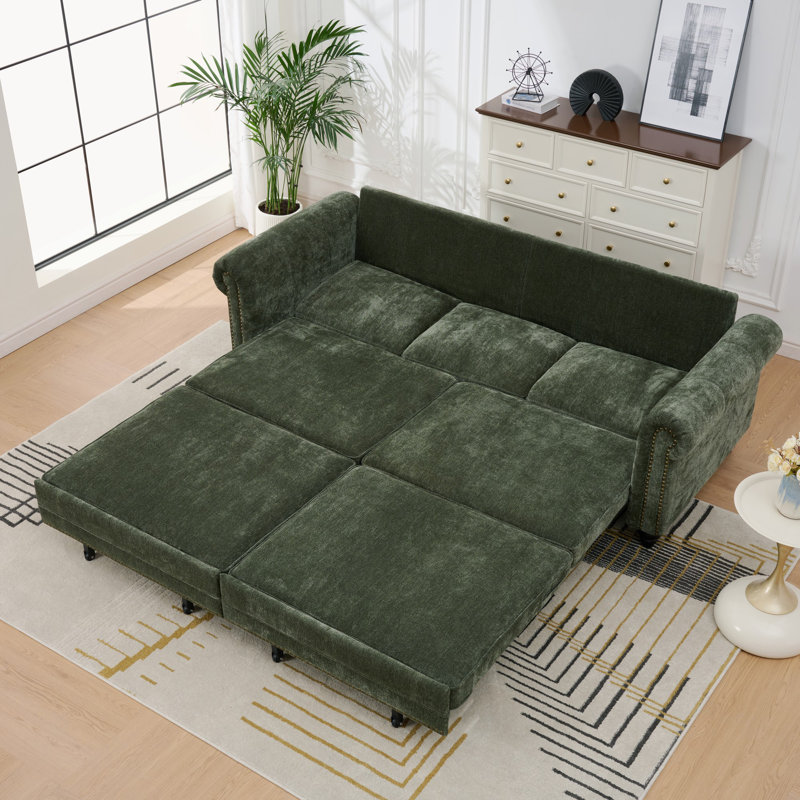 In 1 Sleeper Canapés, canapé moderne en chenille de 86,5 pouces pour le bureau personnel