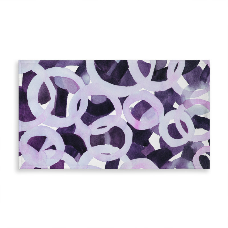 Abstract Purple Circles Tablecloth - Indoor/Outdoor Decor
