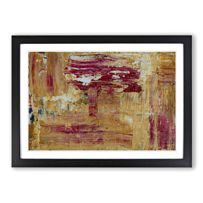 Abstract Art Painting Vol.156 by S.Johnson - Picture Frame Painting Print, Black Framed, 27cm H x 36cm W x 2cm D