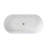 55" Oval Deep Soaking Freestanding Acrylic Bathtub with Pop-Up Drain, Integrated Overflow & Chrome Drain Cover