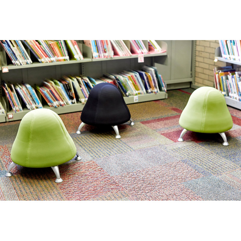Runtz Adjustable Height Ball Chair, Black, Polyester Blend