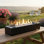 Foyer rectangulaire de 28 pouces, foyer d'extérieur au propane de 40000 BTU, foyers résistants au vent, conception élégante en perles de verre durable