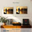 «Foggy Riverbank Fishing», 3 pièces sur toile-98562131