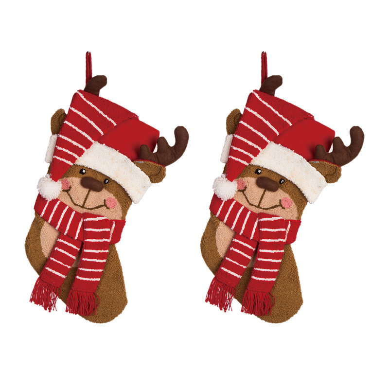 3D Reindeer Stocking