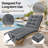 Outdoor Chaise Lounge Cushion, 72" x 21" x 4" Patio Lounge Chair Cushion, Water-Resistant UV-Protected Replacement Cushion with High Density Foam, Dark Gray