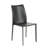 Two Pieces of Irmingard Premium All Black Leather Match Stacking Dining Chairs-1714670965-1714647487