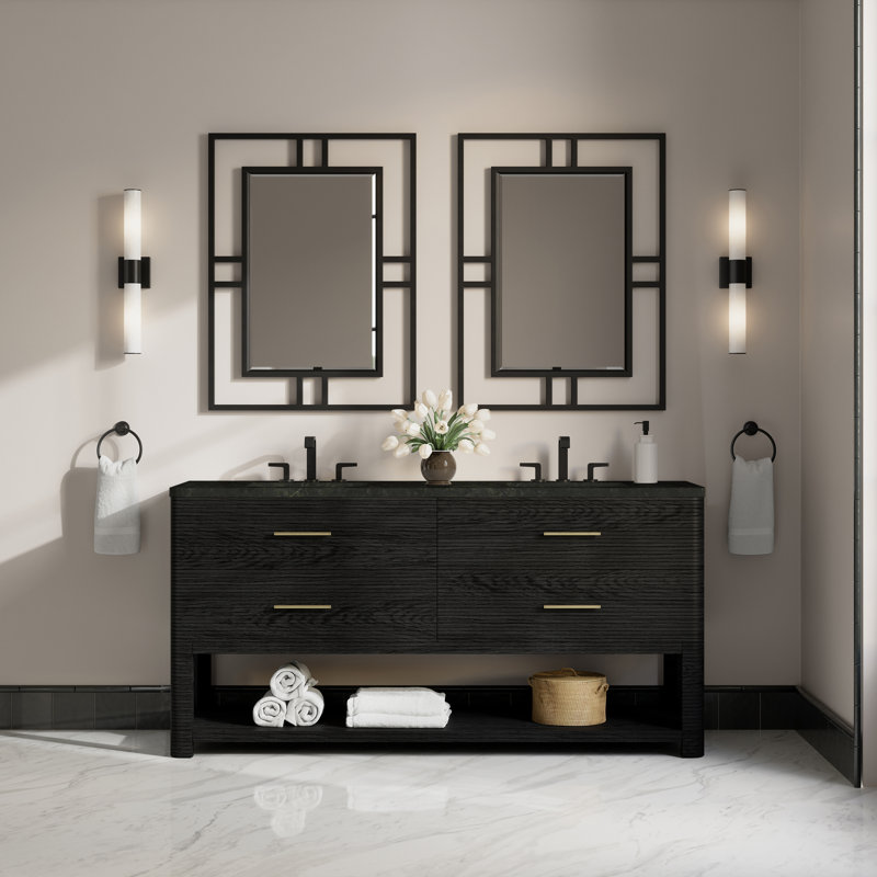 Lucian 72'' W Double Vanity, Phantome Eclos, 8" Widespread