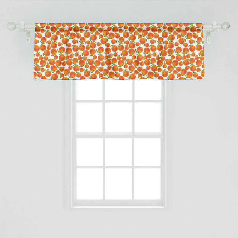 Cantonnière Ambesonne, ensemble de 2 oranges juteuses Fruit Art 98768, L 54 po x L 12 po