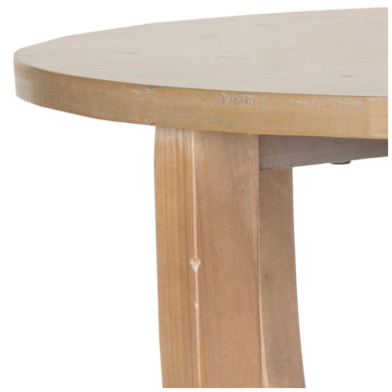 Table de bout en bois massif avec rangement Applonia, Érable rouge