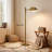 Dimmable Led Floor Lamp With Adjustable Height And Swing Arms, 3 Color Temperatures, Industrial Standing Pole Lamp For Living Room, Bedroom, And Reading