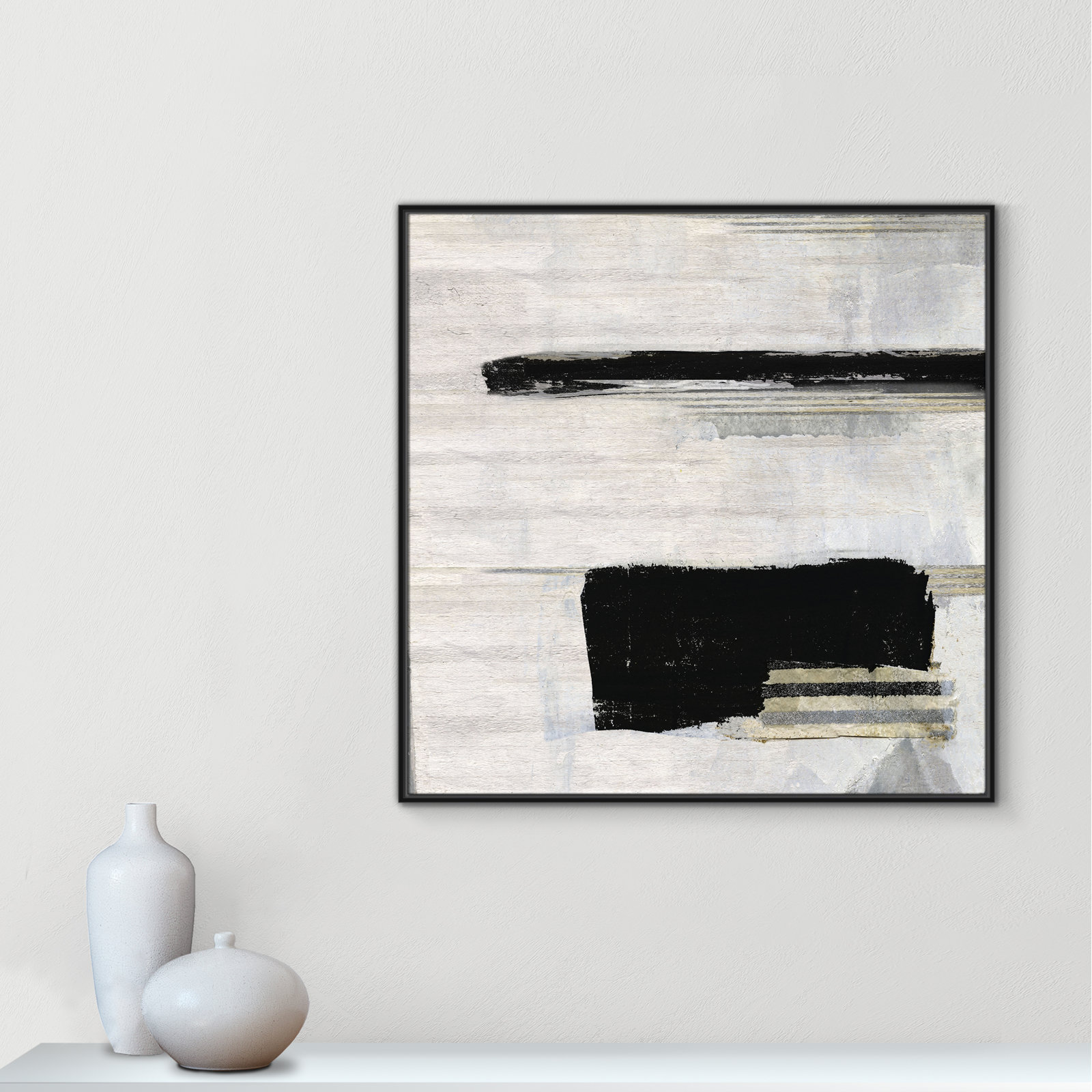 La Bande II Print by Sally Swatland, Black, 41.5" H x 41.5" W