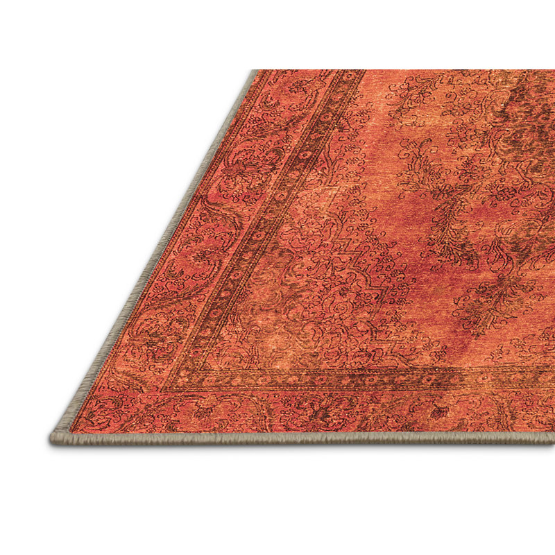 Tapis oriental oriental en polyester / chenille tissé à la machine, Rectangle 7 pi x 10 pi
