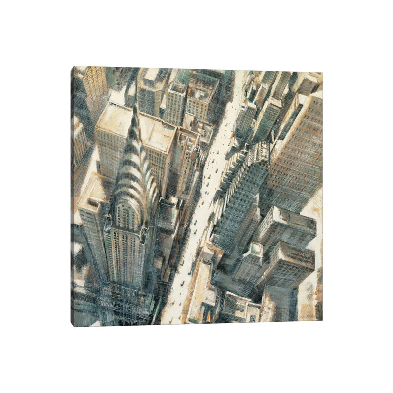 Aerial View Chrysler Bldg by Matthew Daniels - Wrapped Canvas Print, 66.04 cm H x 66.04 cm W x 3.175 cm D