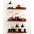 3 Piece Walnut Floating Shelf
