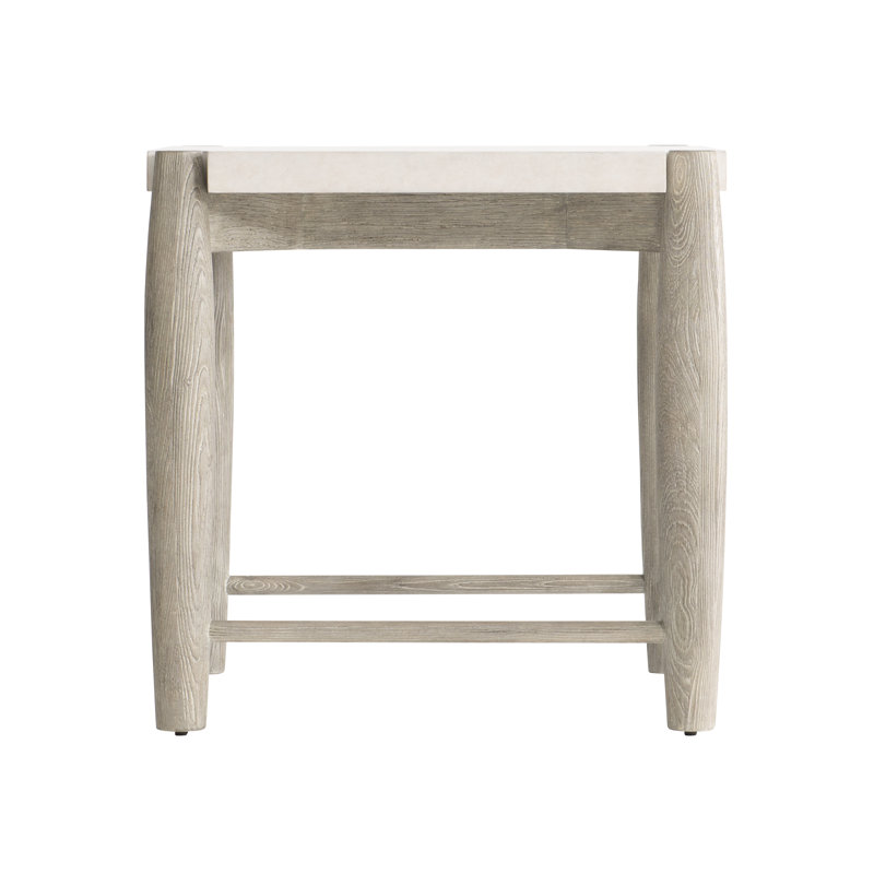 Ashbrook Square Solid Wood End Table in Weathered Greige