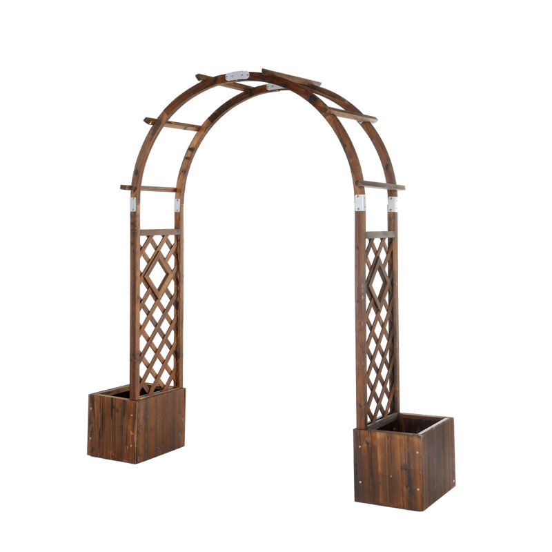 7Ft  Woode Arbor With Planters