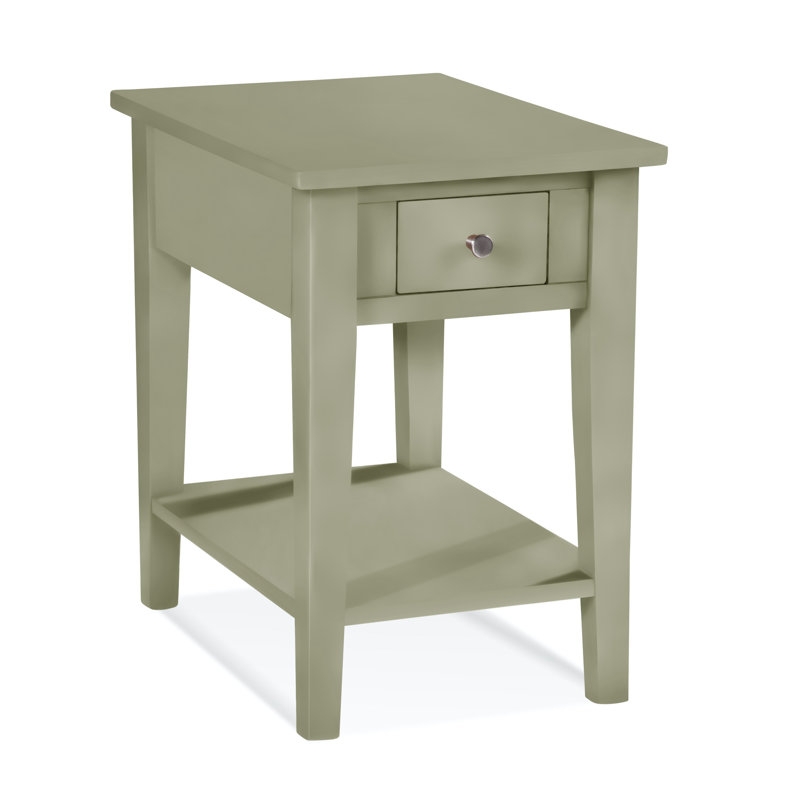 East Hampton Solid Wood End Table, Greystone