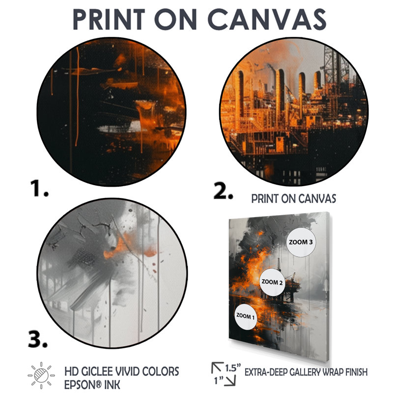 Plateforme décorative grise et grise, Toile encadrée noire simple, H 12 po x l 20 po x P 1 po