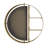 2 Piece Circle Metal Accent Shelf