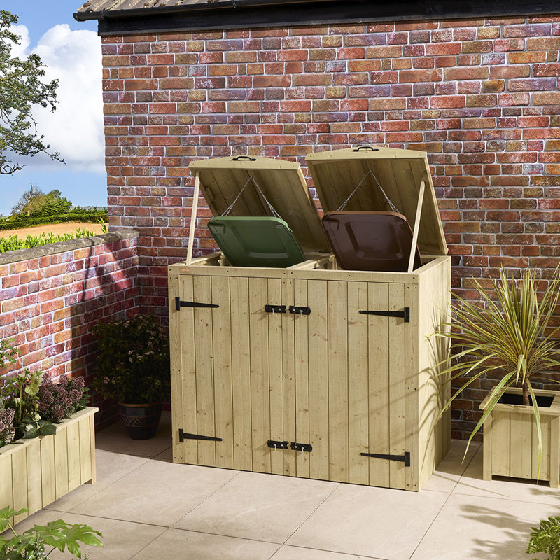 Wooden Double Bin Store