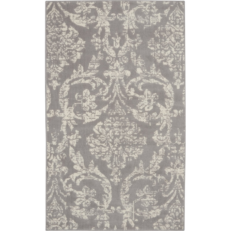 Rosemead Damask Indoor Rug, Rectangle 3' x 5'