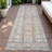 Machine Washable Indoor/Outdoor Brathwaite ACN2173 Striped Rug-1432348442