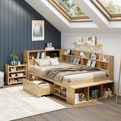 Berben Solid Wood Storage Bed
