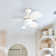 Ocean Breeze 30" 3 Blades LED Ceiling Fan with Light Kit Included