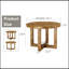 Table de salle à manger moderne et pratique avec plateau en bois aggloméré et pieds en bois