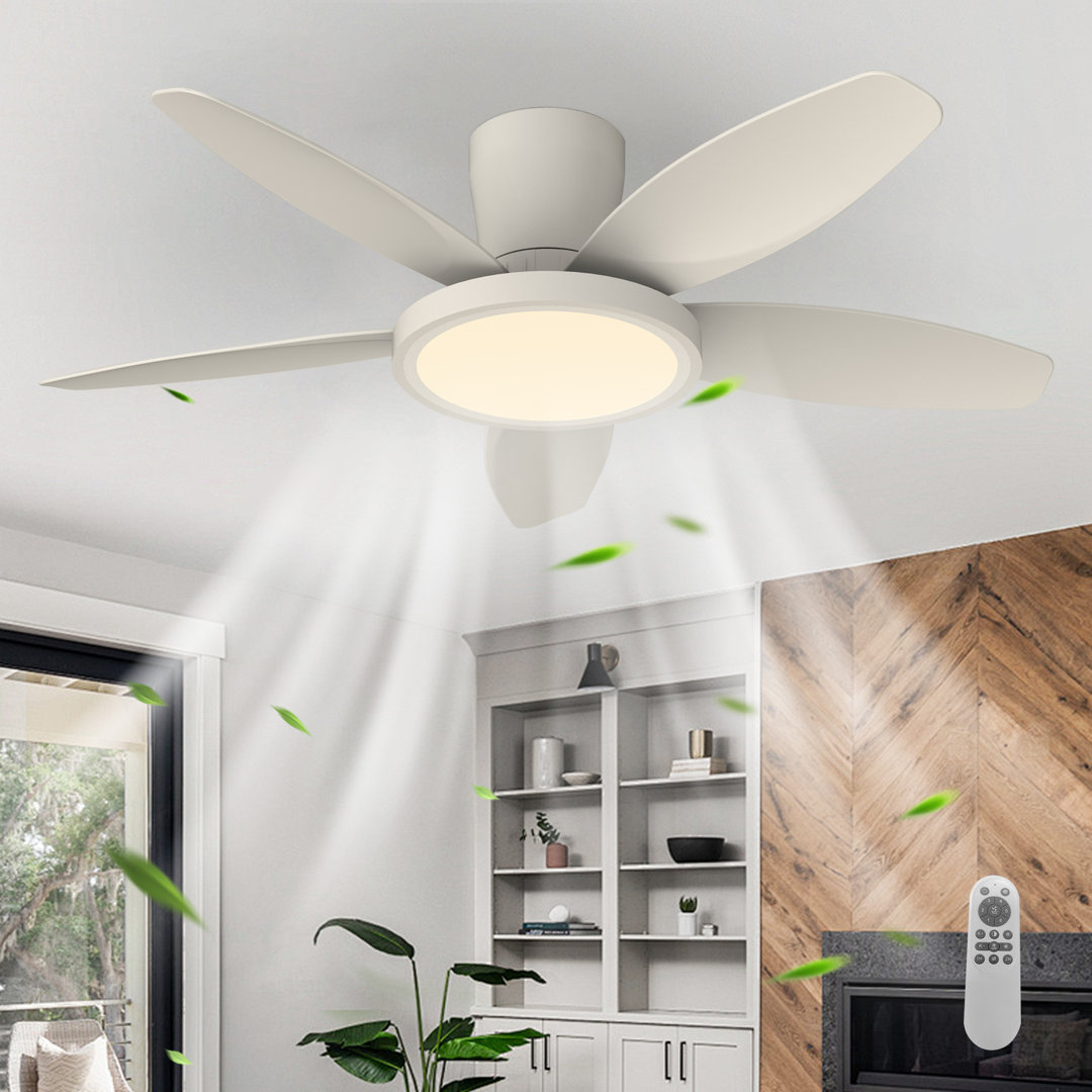 106cm 5-Blade Dimmable LED Ceiling Fan with Light Kit and Remote Control