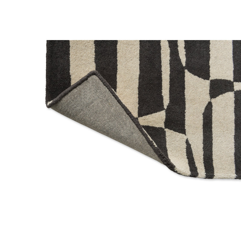 Rayon gris anthracite rayé 123105 160X230, Rectangle 3 pi 11 po x 5 pi 11 po
