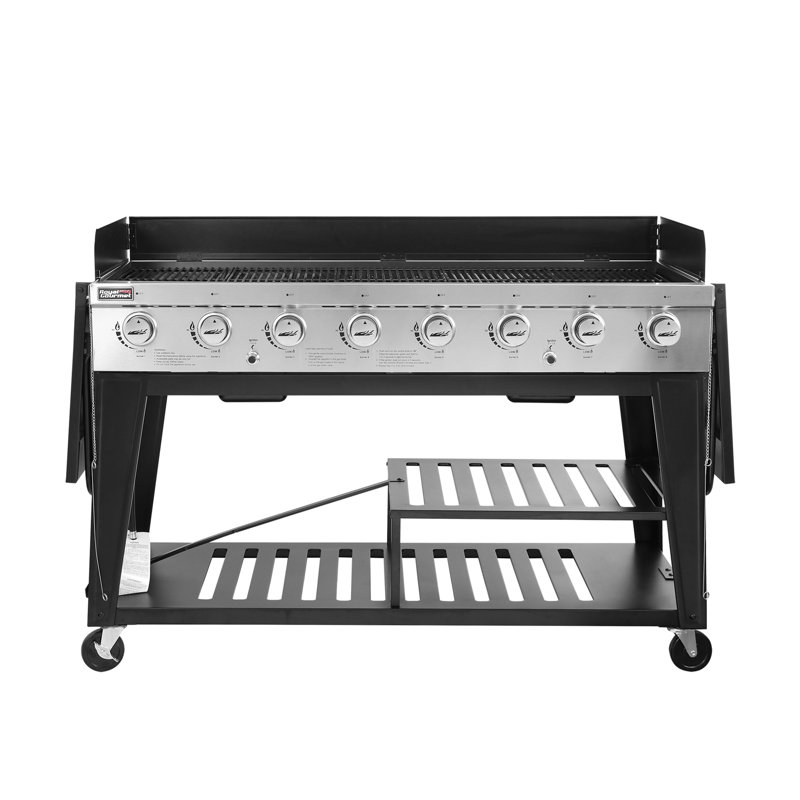 Arlmont & Co. Tanesha 8 - Burner Countertop Liquid Propane Gas Grill