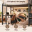 Lit mezzanine multifonctionnel en métal robuste Benedict avec bureau, escalier de rangement, tiroirs, lumière DEL et chargement USB, idéal pour les adolescents et peu encombrants.-1585472822-1585472821