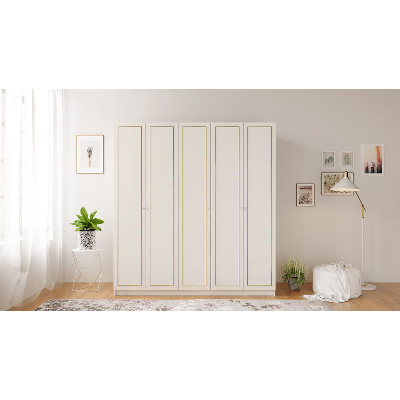Vanderford 5 Door Manufactured Wood Wardrobe