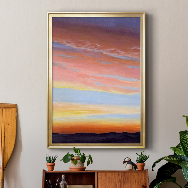 Impression encadrée de qualité supérieure Ignite Dusk II - prêt à être suspendu, Or, H 42,5 po x l 30,5 po x P 1 po