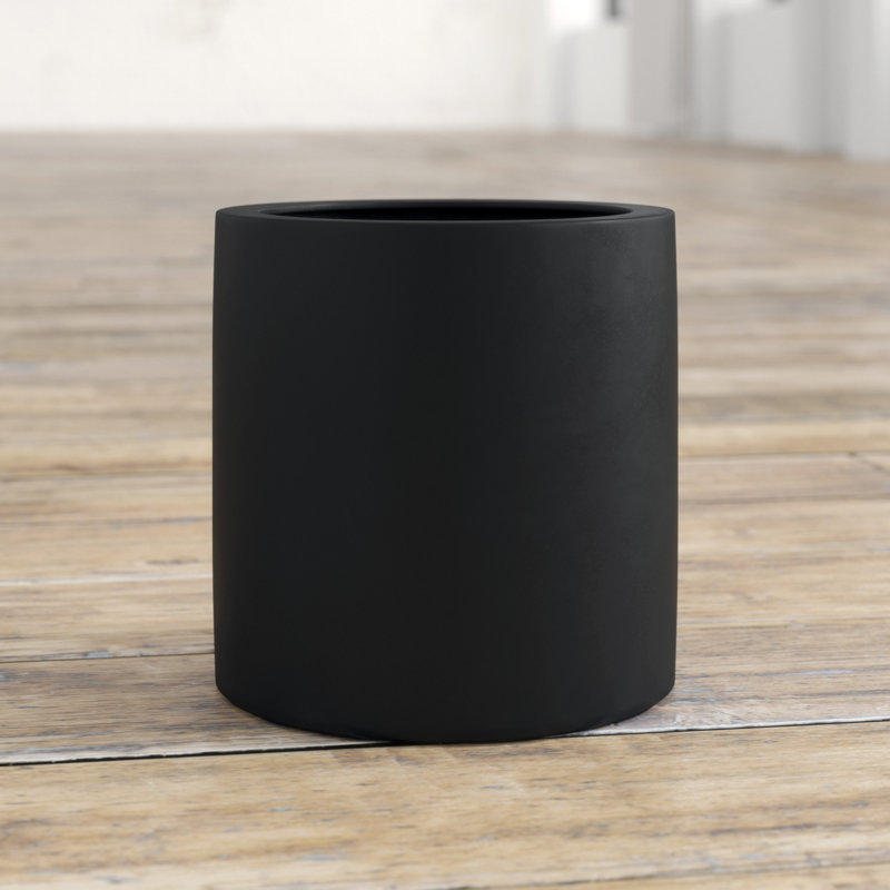 Pelley Handmade Pot Planter, 20.5" H x 20.5" W x 20.5" D, Black