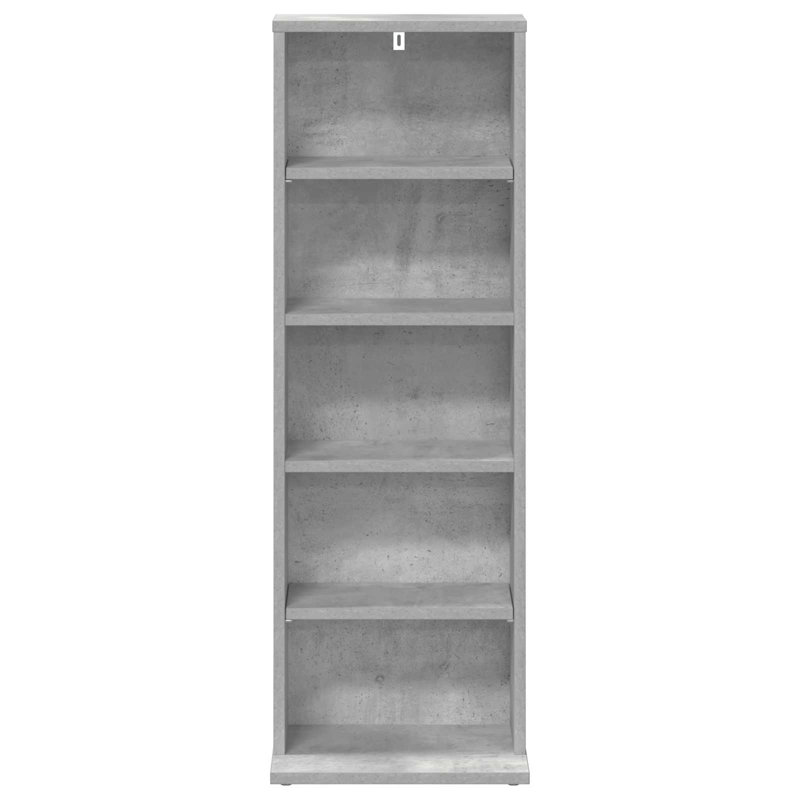 Engineered Wood 97.5cm H Media Shelves, Concrete Grey