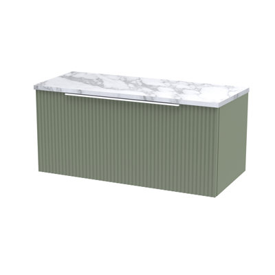 Fluted 80.5cm Single Bathroom Vanity Base Only