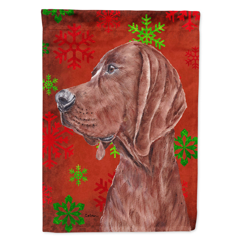 Drapeau rouge et vert Vart, Coonhound (brun)