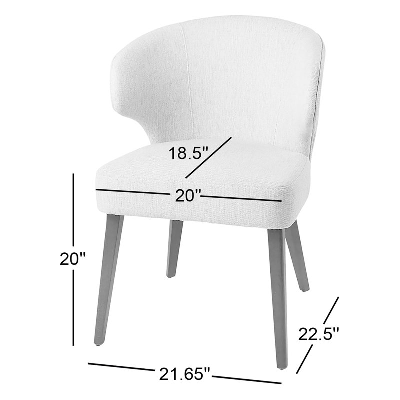Niles Upholstered Dining Chair, Cream, Medium Brown